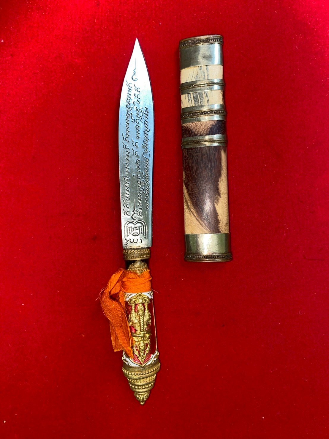 มีดหมอหลวงพ่อพัฒน์ วัดห้วยด้วน รุ่นสะกดทัพ ขนาด 5 นิ้ว